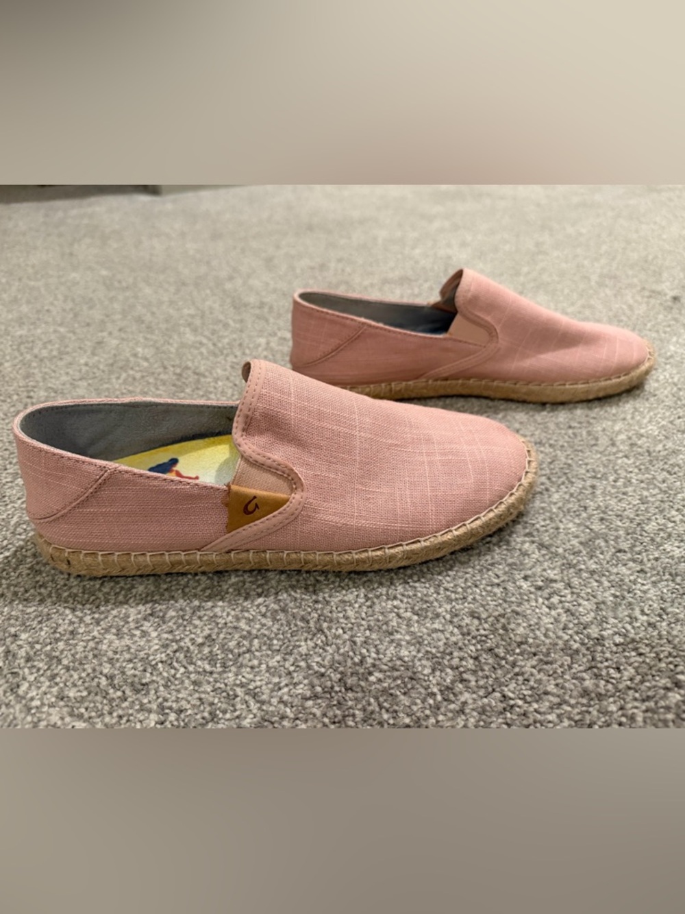 *LIKE NEW* Olukai Kaula Pa’a Kapa Pink Canvas Espadrille Slip-On Shoes